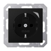 JUNG HOME SCHUKO Steckdose Energy 16 A 250 V, Safety Plus, mit Leistungs- und Energiemessung, graphitschwarz matt