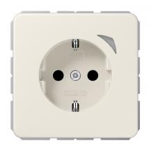 JUNG HOME SCHUKO Steckdose Energy 16 A mit Berührungsschutz und Energiemessung, Serie CD, weiß (ivory), Bluetooth Mesh