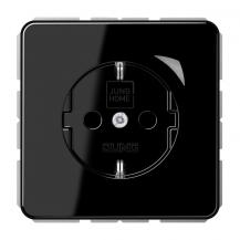 JUNG HOME Smart SCHUKO Steckdose Energy 16 A 250 V, Leistungs- und Energiemessung, Bluetooth Mesh, Serie CD, schwarz, BT CD 1521 SE SW