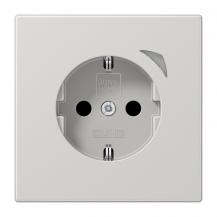 JUNG HOME Smart SCHUKO Steckdose Energy 16 A 250 V, Leistungs- und Energiemessung, Bluetooth Mesh, Serie LS, lichtgrau, BT LS 1521 SE LG