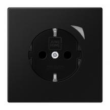 JUNG HOME Smart SCHUKO Steckdose Energy 16 A 250 V, Leistungs- und Energiemessung, Bluetooth Mesh, Serie LS, graphitschwarz matt, BT LS 1521 SE SWM