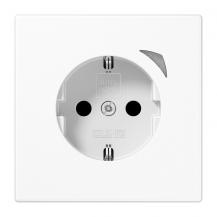 JUNG HOME SCHUKO Steckdose Energy 16 A mit Berührungsschutz und Energiemessung, Serie LS, alpinweiß, Bluetooth Mesh