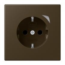 JUNG HOME Smart SCHUKO Steckdose Energy 16 A 250 V, Leistungs- und Energiemessung, Bluetooth Mesh, Serie LS, Messing antik, BT ME 1521 SE AT-L