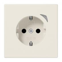 JUNG HOME Smart SCHUKO Steckdose 16 A 250 V, Safety Plus, Bluetooth Mesh, Serie LS, weiß (ivory), BT LS 1521 S