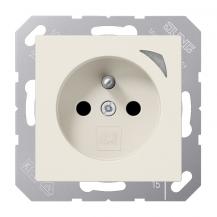JUNG HOME Smart Steckdose Energy 16 A 250 V, Leistungs- und Energiemessung, Bluetooth Mesh, Serie A, weiß (ivory), BT A 1521 F SE -  französisch/belgisches System
