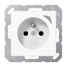 JUNG HOME Smart Steckdose Energy 16 A 250 V, französisch/belgisches System, Leistungs- und Energiemessung, Bluetooth Mesh, alpinweiß, BT A 1521 F SE WW