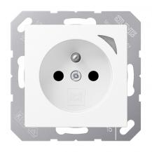 JUNG HOME Smart Steckdose Energy 16 A 250 V, Leistungs- und Energiemessung, Bluetooth Mesh, Serie A, schneeweiß matt, BT A 1521 F SE WWM -  französisch/belgisches System