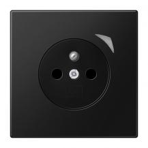 JUNG HOME Smart Steckdose Energy 16 A 250 V, Bluetooth Mesh, Leistungs- und Energiemessung, Funktionsanzeige, Safety Plus, Serie LS, graphitschwarz matt, BT LS 1521 F SE SWM  - Französisch/Belgisch
