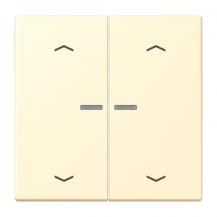 JUNG HOME Taster 2fach mit Pfeilsymbolen und Lichtleiter, Serie LS, blanc, Les Couleurs Le Corbusier, Bluetooth Mesh