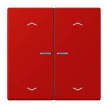 JUNG HOME Taster 2fach mit Pfeilsymbolen und Lichtleiter, Serie LS, rouge vermillon 31, Les Couleurs Le Corbusier, Bluetooth Mesh