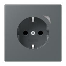 JUNG HOME Smart SCHUKO Steckdose 16 A 250 V, Bluetooth Mesh, Funktionsanzeige, Safety Plus, Serie LS, gris foncé 31, BT LC 1521 S 202