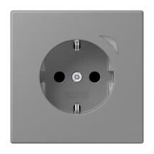JUNG HOME Smart SCHUKO Steckdose 16 A 250 V, Bluetooth Mesh, Funktionsanzeige, Safety Plus, Serie LS, gris 31, BT LC 1521 S 203