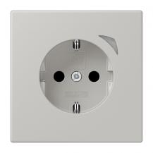 JUNG HOME Smart SCHUKO Steckdose 16 A 250 V, Bluetooth Mesh, Funktionsanzeige, Safety Plus, Serie LS, gris clair 31, BT LC 1521 S 205