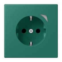 JUNG HOME Smart SCHUKO Steckdose 16 A 250 V, Bluetooth Mesh, Funktionsanzeige, Safety Plus, Serie LS, vert anglais, BT LC 1521 S 216