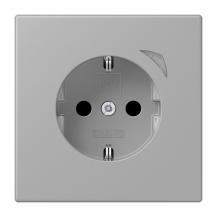 JUNG HOME Smart SCHUKO Steckdose Energy 16 A 250 V, Leistungs- und Energiemessung, Bluetooth Mesh, Serie LS, gris moyen 32012, BT LC 1521 SE 204