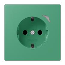 JUNG HOME SCHUKO Steckdose Energy 16 A mit Berührungsschutz und Energiemessung, Serie LS, vert 59, Bluetooth Mesh