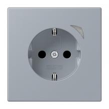 JUNG HOME Smart SCHUKO Steckdose Energy 16 A 250 V, Leistungs- und Energiemessung, Bluetooth Mesh, Safety Plus, Serie LS, gris clair 59, BT LC 1521 SE 257