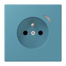 JUNG HOME Smart Steckdose Energy 16 A 250 V, Leistungs- und Energiemessung, Bluetooth Mesh, Serie LS, céruléen vif, BT LC 1521 F SE 212 -  französisch/belgisches System