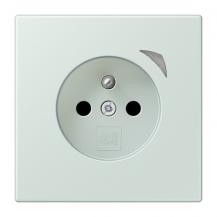 JUNG HOME Smart Steckdose Energy 16 A 250 V, Leistungs- und Energiemessung, Bluetooth Mesh, Serie LS, céruléen pâle, BT LC 1521 F SE 215 -  französisch/belgisches System