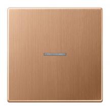 JUNG HOME Taster 1fach, mit Lichtleiter, Metall, PVD-beschichtet, Serie LS, Bronze gebürstet BT BRG 17101