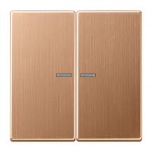 JUNG HOME BT BRG 17102 Taster 2fach, mit Lichtleiter, Serie LS, Bronze gebürstet