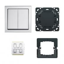Busch-Jaeger 6716 UJ-83 Smart Switch Komplettset 4-fach Funk Zigbee Alusilber future® linear 2CKA006710A0017