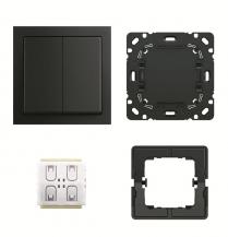 Busch-Jaeger 6716 UJ-885-500 Smart Switch Komplettset 4-fach Funk Zigbee schwarz matt future® linear 2CKA006710A0018