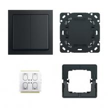 Busch-Jaeger 6716/03 UJ-885 Smart Switch 3-fach Komplettset 4-fach Funk Zigbee schwarz matt future® linear 2CKA006710A0021