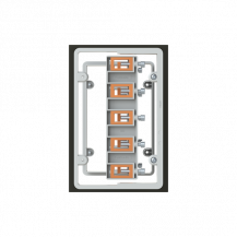 ABB STRIEBEL & JOHN TZ620 Sammelschienenverbinder 5-polig, Kupfer 12x5 mm Zubehör für TwinLine Schrankserie