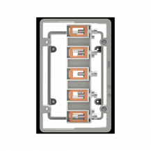 ABB STRIEBEL & JOHN TZ621 Sammelschienenverbinder 5-polig, Kupfer 2x12x5 mm Zubehör für TwinLine Schrankserie