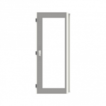 ABB STRIEBEL & JOHN TZT208L Transparente Tür 2FB/8RE, Tür links mit Sichtscheibe Zubehör TwinLine Schrankserie