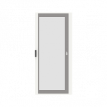 ABB STRIEBEL & JOHN RZT312A Transparente Tür 3FB/12RE, montiert am Schrank, Zubehör TriLine Schrankserie