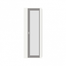 ABB STRIEBEL & JOHN RZT512LA Transparente Tür 5FB/12RE Li, montiert am Schrank, Zubehör TriLine Schrankserie