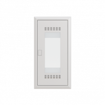 ABB STRIEBEL & JOHN UK648MWH Mediaverteiler, 4-reihig, Wifi Tür, Schutzklasse II, Schutzart IP30, für Homeway