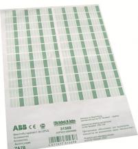ABB STRIEBEL & JOHN ZA78 Beschriftungsblatt für 8x12 PLE, Zubehör