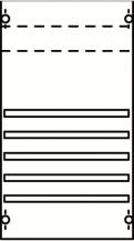 ABB STRIEBEL & JOHN 1V002A Sammelschienen-Modul, Sammelschienen-System, Klemmen, 3RE/BH0, 1FB Modul montiert auf EDF-Profil