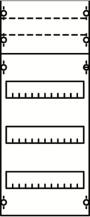 ABB STRIEBEL & JOHN 1V0KA Reiheneinbaugeräte-Modul, Reihenabstand 125mm, 4RE/BH0, 1FB Modul montiert auf EDF-Profil