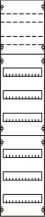 ABB STRIEBEL & JOHN 1V43KA Reiheneinbaugeräte-Modul, Reihenabstand 125mm, 8RE/BH4, 1FB Modul montiert auf EDF-Profil