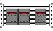 ABB STRIEBEL & JOHN ED21TA Kombi-Set SS-System 2RE / BH000, 2FB Kombi-Set, montiert auf EDF-Profil