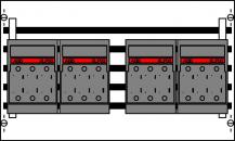 ABB STRIEBEL & JOHN ED22TA Kombi-Set SS-System 2RE / BH000, 2FB Kombi-Set, montiert auf EDF-Profil