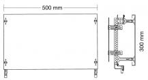 ABB STRIEBEL & JOHN ED62MA Kombi-Set Montageplatte 2RE / BH000, 2FB Kombi-Set, montiert auf EDF-Profil