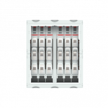 ABB STRIEBEL & JOHN MD31EB NH-Lasttrennleisten-Modul 6RE / 3FB, incl. 6x NH1 Leisten CombiLine-Modul, montiert