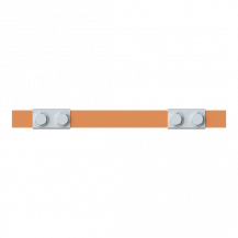 ABB STRIEBEL & JOHN ZX2330 CU-Schiene 20x5 mm, L: 43+154+43, Kupferschiene, lose Lieferung