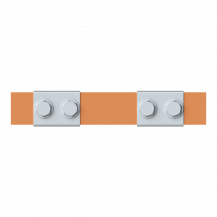 ABB STRIEBEL & JOHN ZX2348 CU-Schiene 30x10 mm, L: 43+95+43, Kupferschiene, lose Lieferung