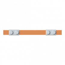 ABB STRIEBEL & JOHN ZXM2330 CU-Schiene 20x5 mm, L: 43+154+43, Kupferschiene, montiert