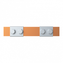 ABB STRIEBEL & JOHN ZXM2336 CU-Schiene 30x5 mm, L: 43+95+43, Kupferschiene, montiert