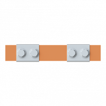 ABB STRIEBEL & JOHN ZXM2348 CU-Schiene 30x10 mm, L: 43+95+43, Kupferschiene, montiert