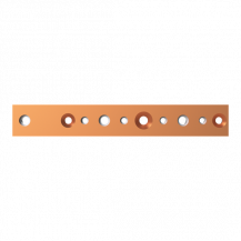ABB STRIEBEL & JOHN ZXM2525 CU-Schiene 40x10 mm, L:274mm, Kupferschiene, montiert