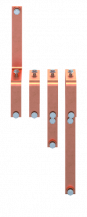 ABB STRIEBEL & JOHN ZXM2614 CU-Schiene 40x10 mm, VBS für XT6 3P, N oben, Kupferschiene, im Schrank montiert