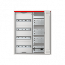 ABB STRIEBEL & JOHN CA24VMW Kleinverteiler Aufputz, 2FB, 4-reihig, WiFi-Tür mit Kunststoffeinsatz